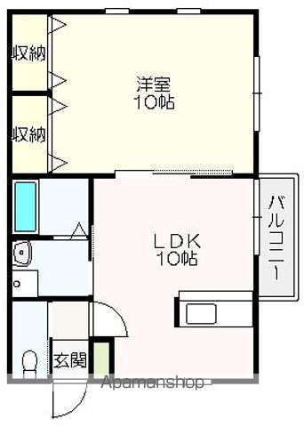 あざみのハイム 201 ｜ 高知県高知市薊野西町２丁目8-8（賃貸アパート1LDK・2階・45.55㎡） その2