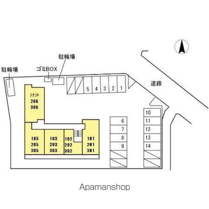 ラウレア[1R/30.25m2]の配置図