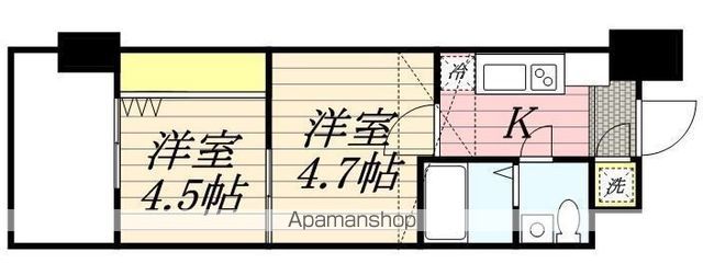 福岡市博多区住吉のマンションの間取り