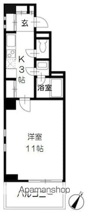 コマＵＤ２１[1K/35.97m2]の間取図
