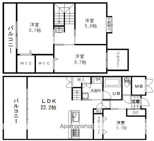 アントレ平尾参道の間取り写真