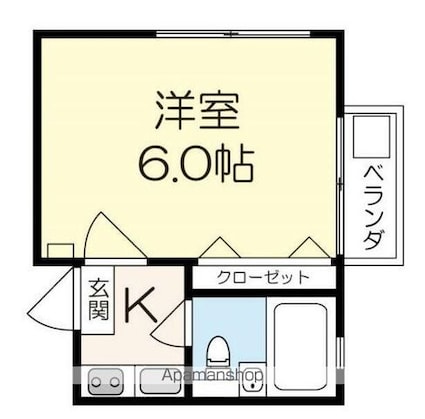 東京都杉並区高円寺南３丁目[1K/14.94m2]の間取図
