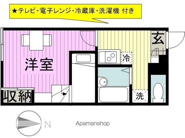 レオパレスわかみや2番館の間取り写真