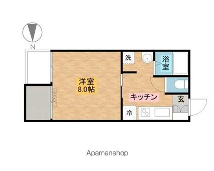青鈴館[1K/29.23m2]の間取図