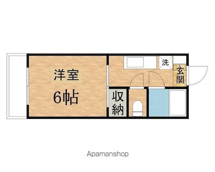 一水園大塚ハイツ[1K/19.2m2]の間取図