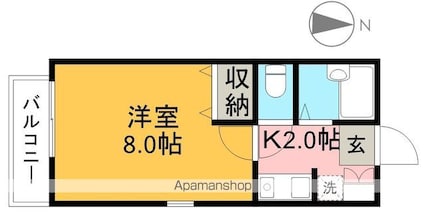 ハウスＯＺ　Ｂ棟[1K/23.7m2]の間取図