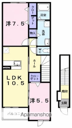 寺庄フォレストハイツ[2LDK/61.03m2]の間取図