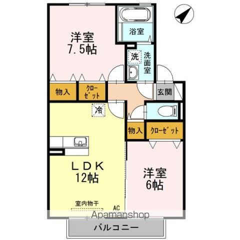 久留米市 2階建 築19年の間取り写真