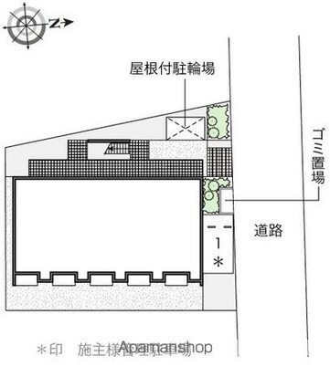 レオネクスト琉海[1R/26.5m2]の配置図