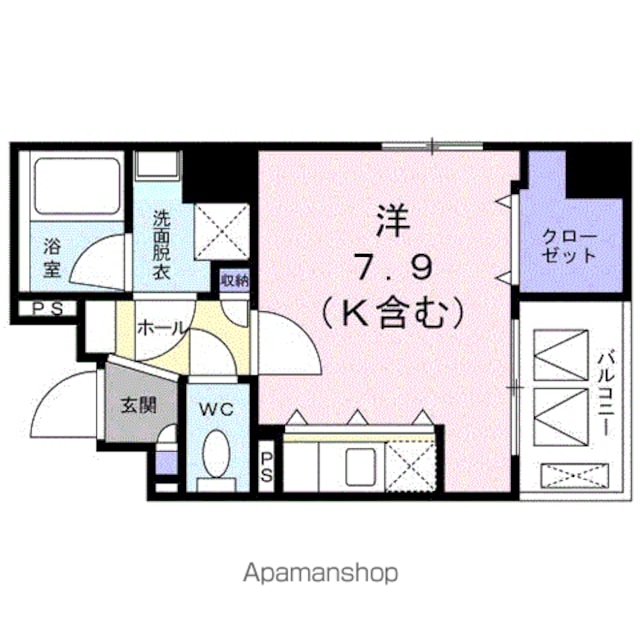 ＧＲＥＥＮ　ＬＡＶＲＡＳ[1K/25.03m2]の間取図