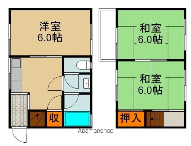 常盤町テラスハウスの間取り写真