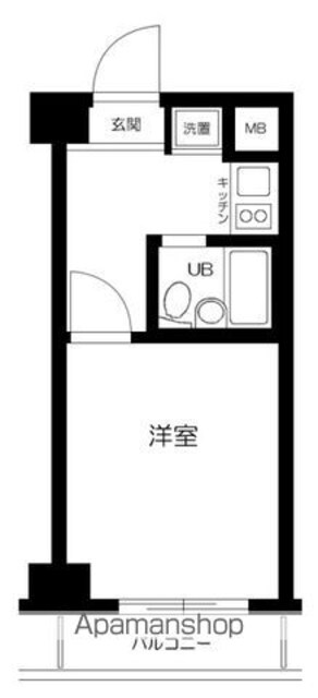 練馬ダイカンプラザシティ[1K/18.2m2]の間取図