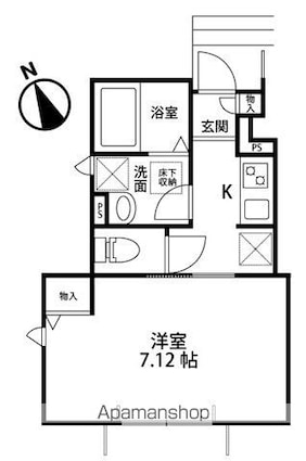 セジュール[1K/24.17m2]の間取図