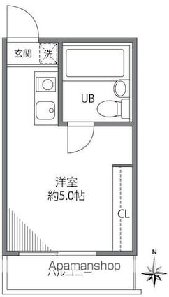 東京都中野区中央１丁目[1R/11.25m2]の間取図