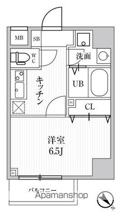 ＡＬＴＥＲＮＡ池袋ＥＡＳＴ[1K/25.33m2]の間取図