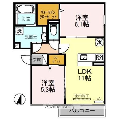 DーROOM昆陽北の間取り写真
