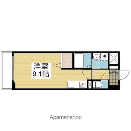 フォレスト・グランテラス[1R/24.8m2]の間取図