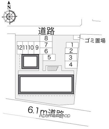 レオパレスすだち[1K/23.18m2]の配置図