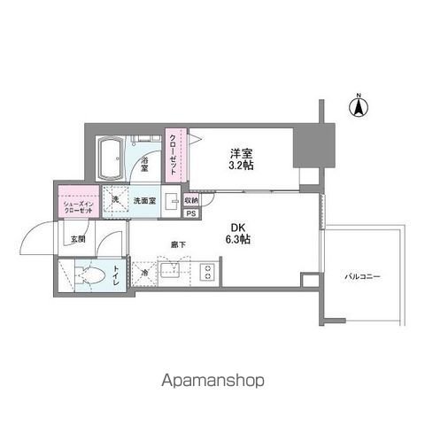 シーズンフラッツ南森町PREMIERの間取り写真