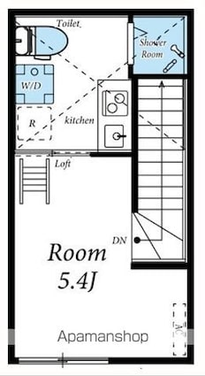 Ｒｉｔｚ　Ｃｏｕｒｔ　立花[1R/16.11m2]の間取図