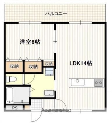 スタンピード八幡[1LDK/49.62m2]の間取図