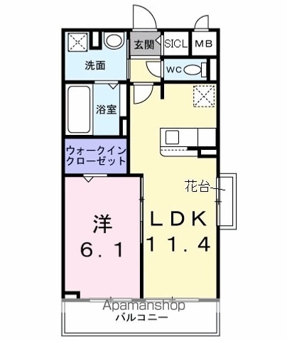 【中神町アパート　　　　　　　　　　　　　　　　　　　　　　　の間取り】