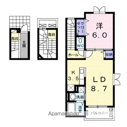 ペルソナ　Ⅰ[1LDK/53.01m2]の間取図