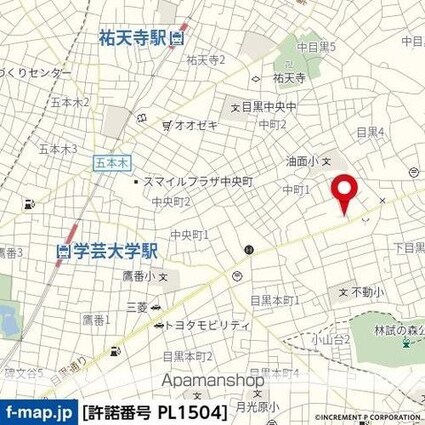 東京都目黒区中町１丁目[1K/21.48m2]の周辺9