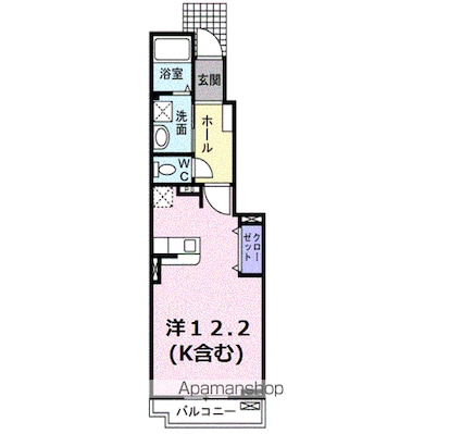 ヴァンヴェールＢ[1R/32.9m2]の間取図