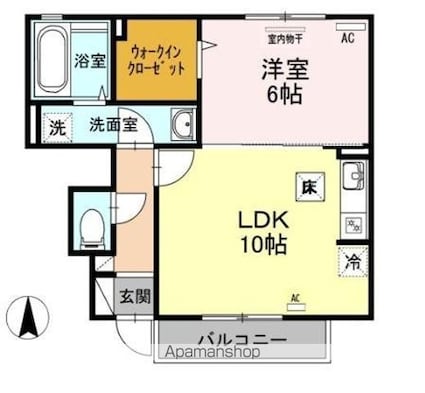 アストルム[1LDK/42m2]の間取図