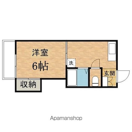 パークコート[1K/20m2]の間取図