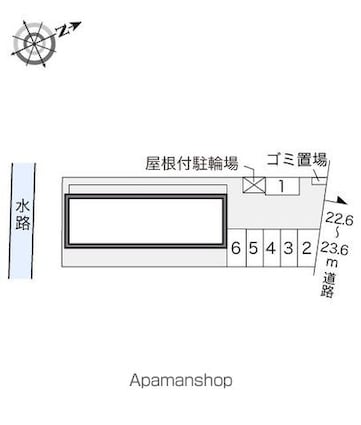 レオパレス檀[1K/23.72m2]の配置図
