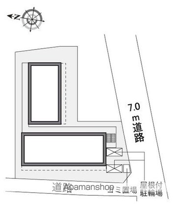 レオパレスイエルバ[1K/19.87m2]の配置図