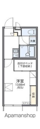 レオパレスシーエスリバー[1K/23.18m2]の間取図