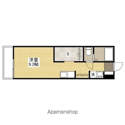ベルハイム地御前[1R/23.1m2]の間取図