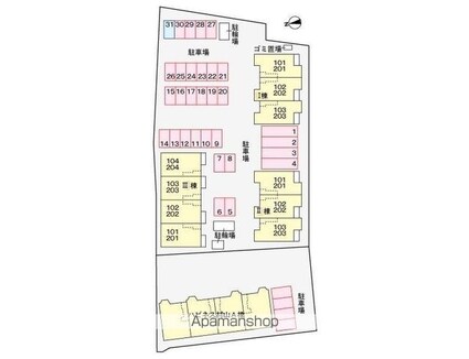 ルピナスⅡ[2LDK/57.32m2]の配置図