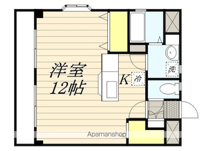 福岡県福岡市東区筥松２丁目[1R/36m2]の間取図