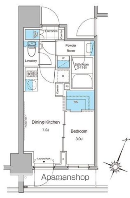 ルフォンプログレ千代田御茶ノ水[1DK/27.02m2]の間取図