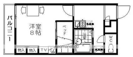 レオパレスアイリ[1K/23.18m2]の間取図