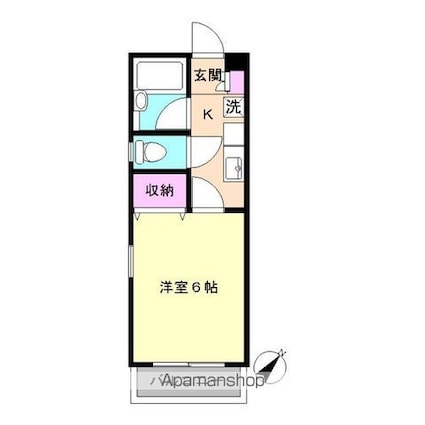 目白台ヒルズ[1K/20m2]の間取図