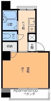 エクセルコート味酒[1K/21.82m2]の間取図