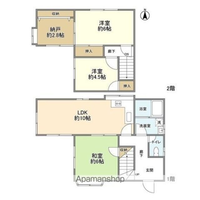 一番町３丁目貸家[3LDK/72.71m2]の間取図