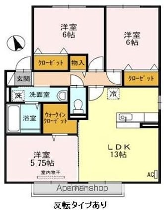 グリーンレジデンス　Ｂ棟[3LDK/73.29m2]の間取図