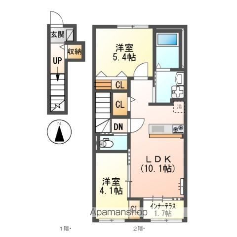金沢市割出町アパートの間取り写真