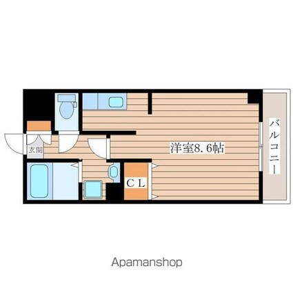 ＮＯＲＴＨ　ＣＩＴＹ５０[1R/27.36m2]の間取図