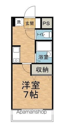 山村マンション[1K/23.1m2]の間取図