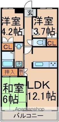 セルヴェール[3LDK/63.6m2]の間取図