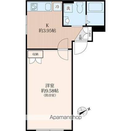 ラシクラス四谷[1K/30.15m2]の間取図
