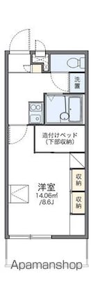 レオパレスコンフォール石橋Ａ[1K/23.18m2]の間取図