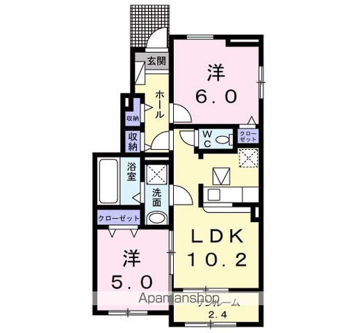 サニー・ブリーズ金屋Bの間取り写真